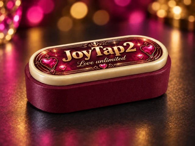 JoyTap2 Love unlimited casino concept with burgundy body, champagne-coloured frame, gold lettering and ruby heart artwork